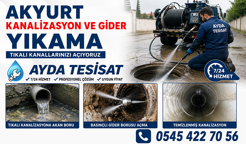 Akyurt Basınçlı Su ile Gider Yıkama