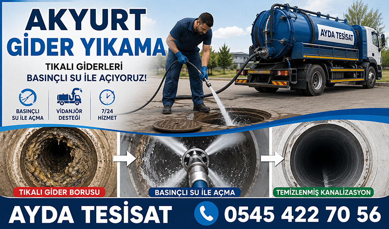 Akyurt Robotla Gider Yıkama ve Görüntüleme
