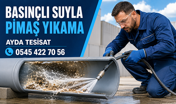 Ana gider borusunda biriken yağ ve tortuların basınçlı suyla yıkanması