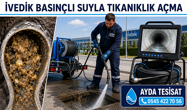 Ana gider borusunda biriken yağ ve tortuyu basınçlı suyla yıkama uygulaması