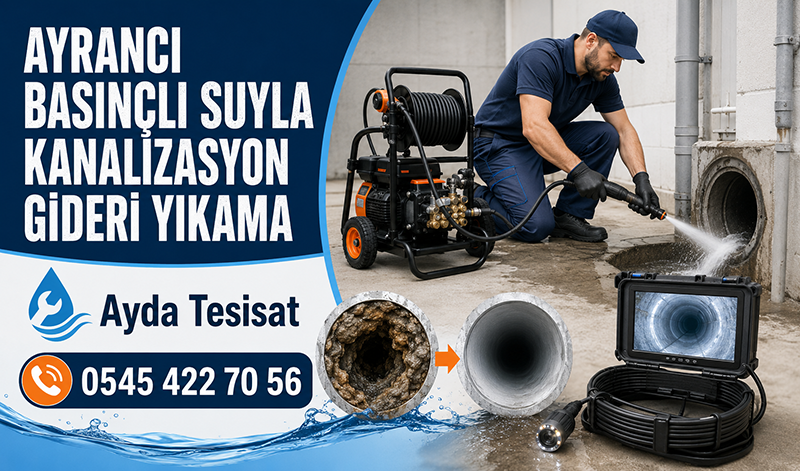Ayrancı Ana Kanalizasyon Borusu Temizleme