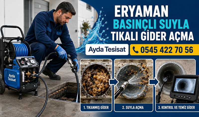 Basınçlı Ana Mutfak Gideri Temizleme