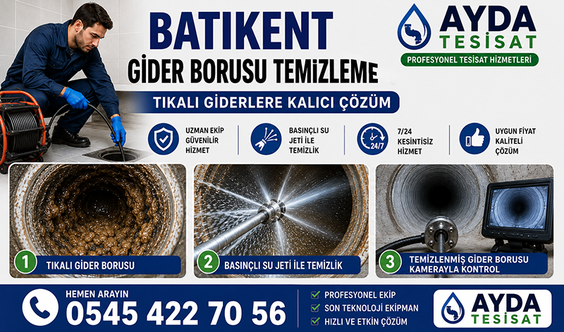 Basınçlı Su ile Gider Borusu Temizleme
