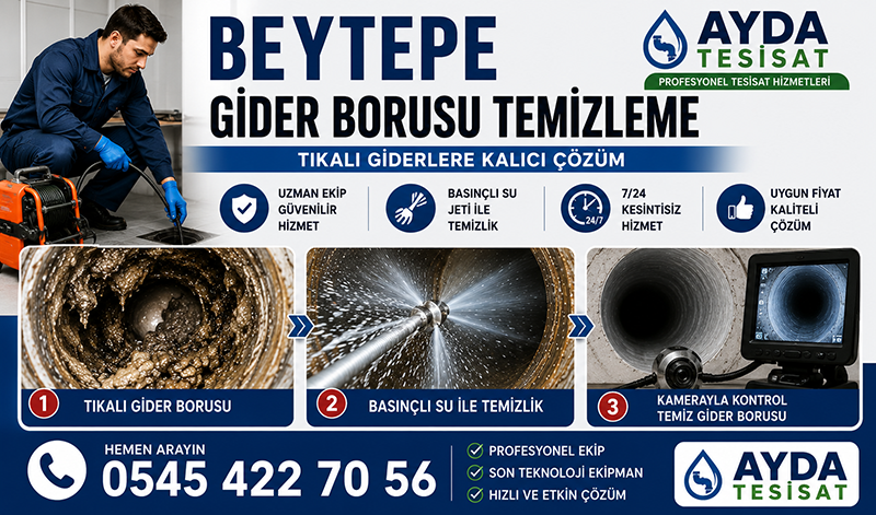 Basınçlı Su ile Gider Borusu Temizleme