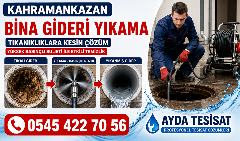 Basınçlı Su ile Gider Yıkama