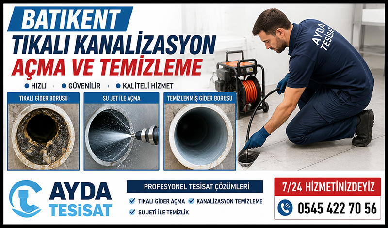 Basınçlı Su ile Kanalizasyon Temizleme