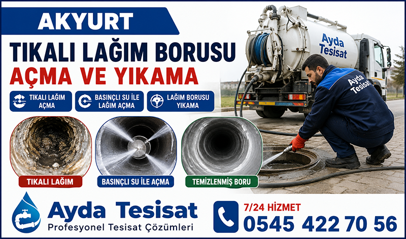 Basınçlı Su ile Lağım Temizleme