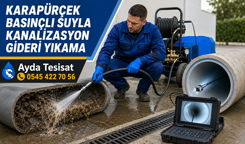 Basınçlı Suyla Ana Kanalizasyon Hattının Yıkanması