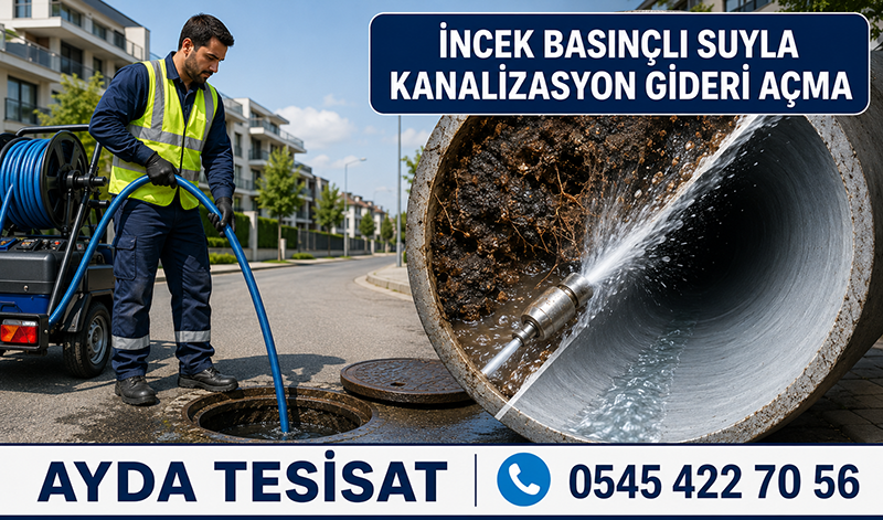 Basınçlı Suyla Apartman Gideri Açma