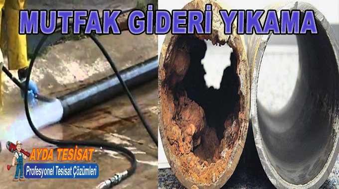 Basınçlı Suyla Yağlı Gider Borusu Yıkama