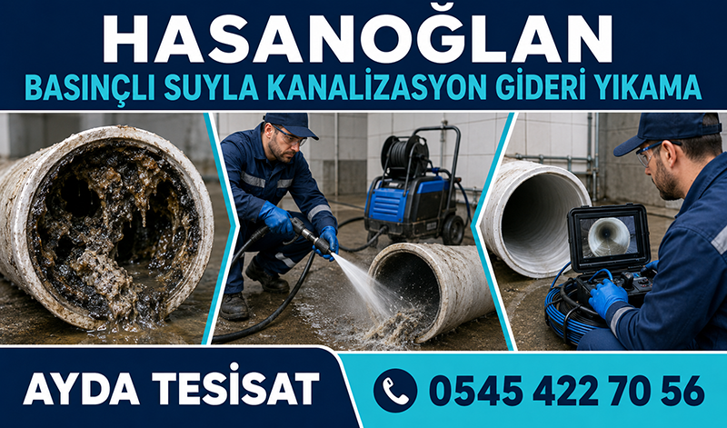 Basınçlı Tıkalı Kanalizasyon Temizleme