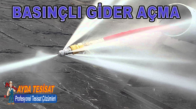  Bina Gider Borusunu Su Jeti İle Yıkama