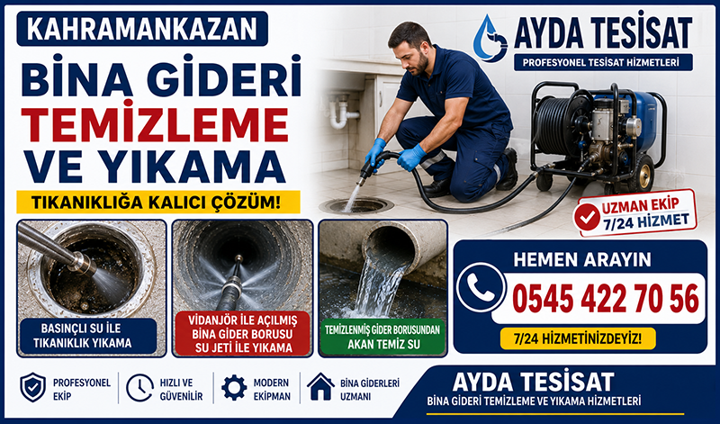 Tıkalı Bina Gideri Temizleme