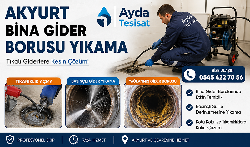 Bina Lağım Hattı Temizleme
