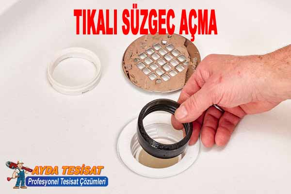 Emek Kırmadan Tıkalı Süzgeç Gideri Açma