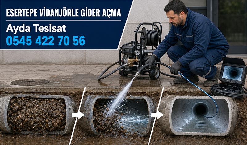 Görüntülü Tıkalı Gider Borusu Açma