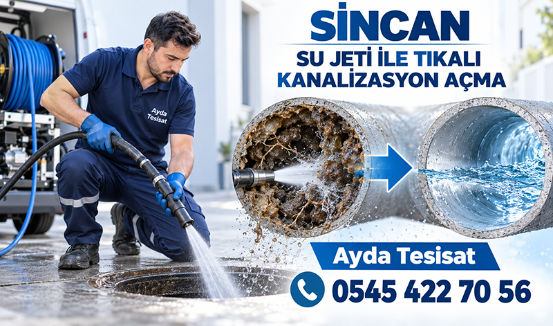 Görüntülü Tıkalı Kanalizasyon Temizleme