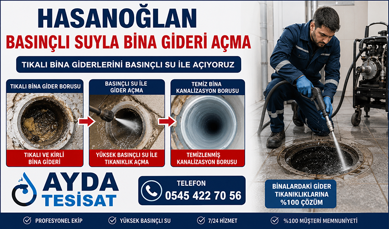 Hasanoğlan Basınçlı Suyla Gider Açma Nasıl Yapılır