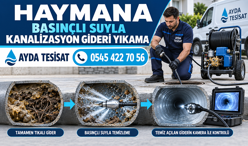 Haymana Kanalizasyon Borusu Temizleme