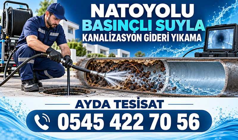 Natoyolu’nda Tıkalı Kanalizasyon Temizleme