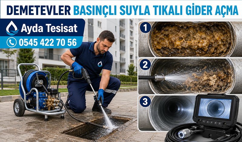Su Jeti İle Tıkalı Gider Açma Hizmeti