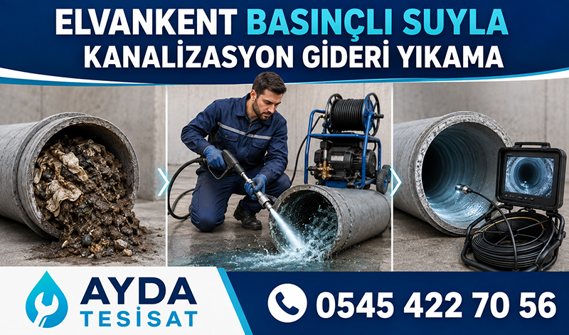 Su Jeti İle Tıkalı Kanalizasyon Temizleme