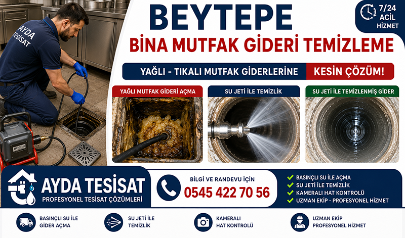 Su Jeti ile Bina Mutfak Gideri Açma