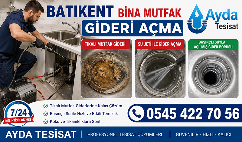 Su Jeti ile Bina Mutfak Gideri Açma