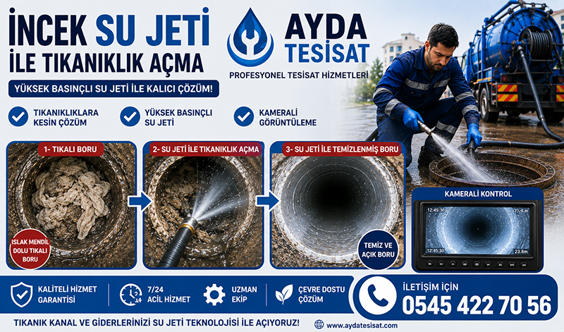 Su Jeti ile Tıkanıklık Açma Hizmeti