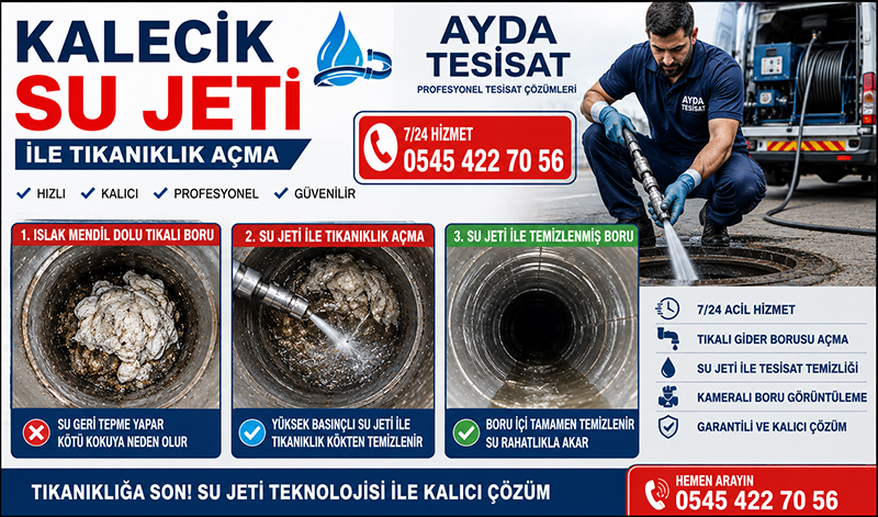 Su Jeti ile Tıkanıklık Açma Hizmeti