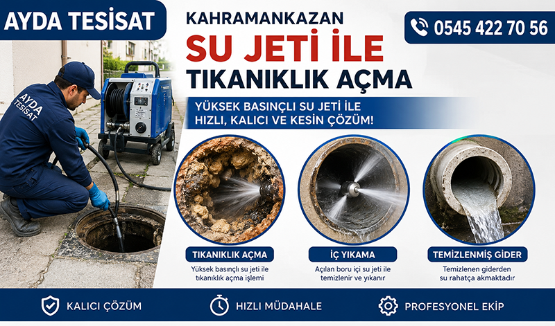 Su Jeti ile Tıkanıklık Açma