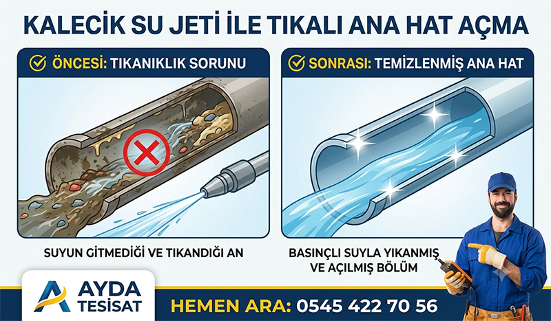 Su Jeti ile Yağlanmış Boru Temizleme