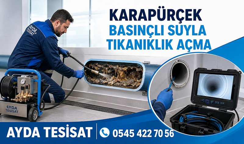 Su jeti ile bina ana hattı tıkanıklığı açma