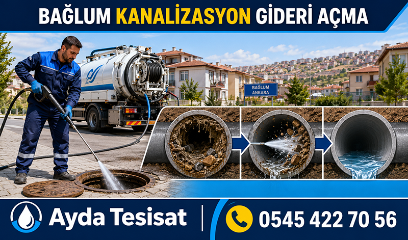 Tıkalı Gider Borusu Açmada Vidanjör ve Basınçlı Su Desteği