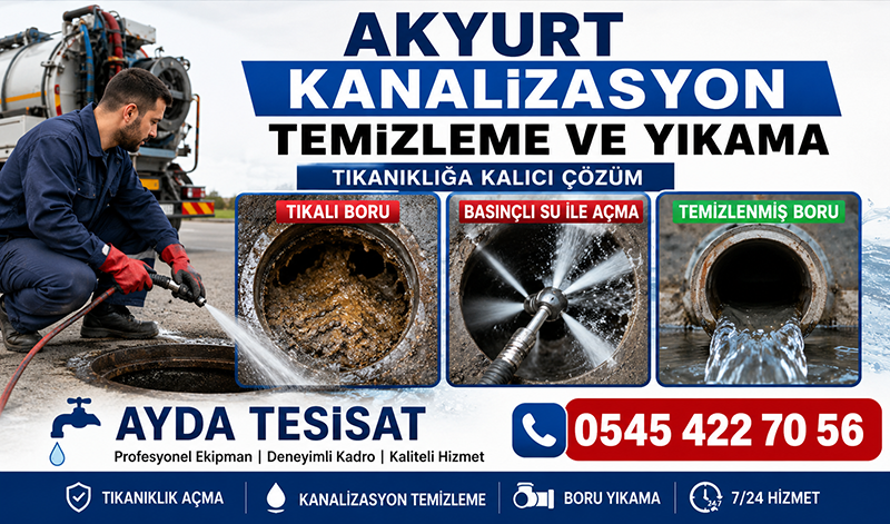 Tıkalı Kanalizasyon Temizleme ve Açma