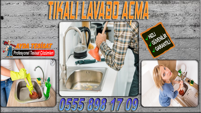 Çankaya tıkalı lavabo açma