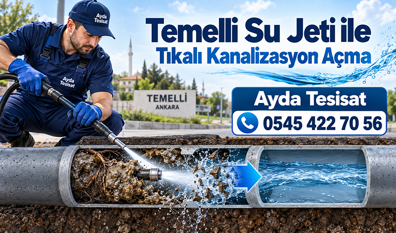 Temelli Tıkalı Kanalizasyon Temizleme