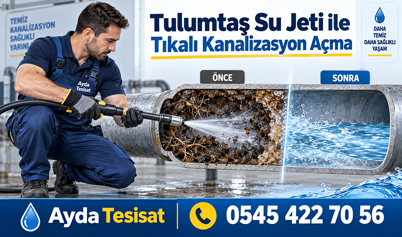 Tulumtaş’ta Tıkalı Kanalizasyon Temizleme