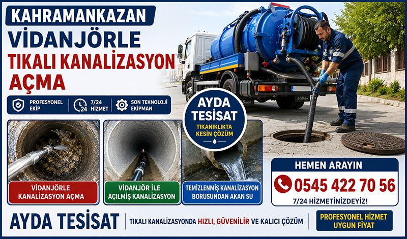 Vidanjör ile Tıkalı Gider Açma
