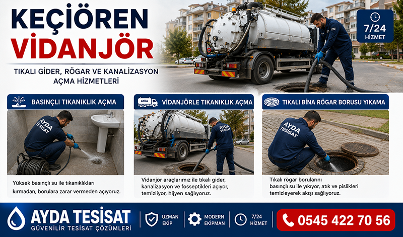 Vidanjör ile Tıkalı Kanal Açma