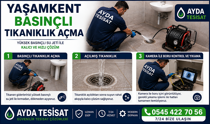 Vidanjör ile Tıkalı Kanal Açma