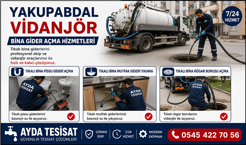 Vidanjör ile Tıkalı Kanal Açma
