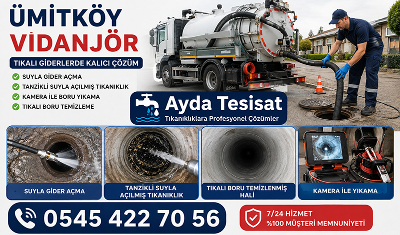Vidanjör ile Tıkalı Kanal Açma