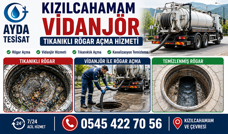 Vidanjörle Tıkalı Gider Açma