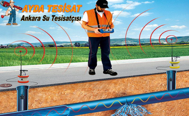 Dış alanda su kaçağı tespiti yapan firma