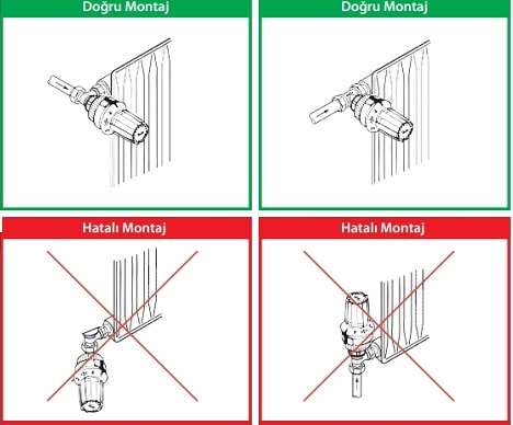 termostatik vana montaj şekli nasıl olmalıdır