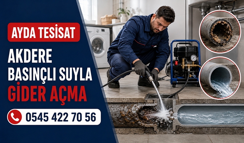Akdere Basınçlı Suyla Gider Açma