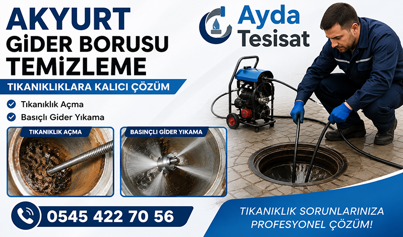 Akyurt Bina Gider Borusu Temizleme