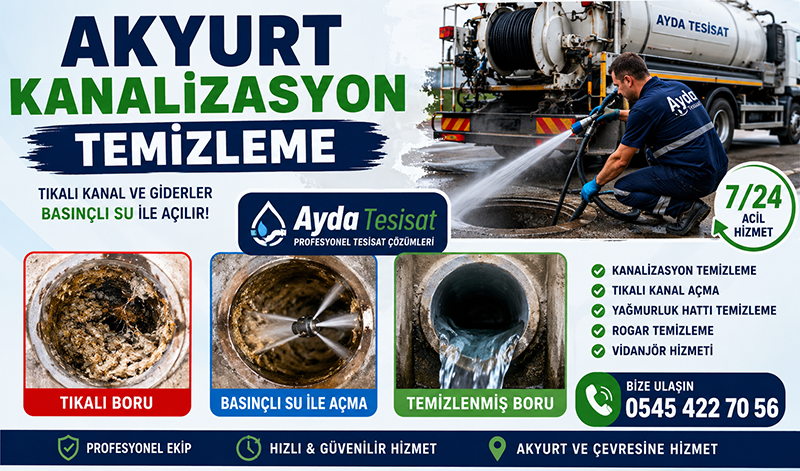 Akyurt Kanalizasyon Temizleme