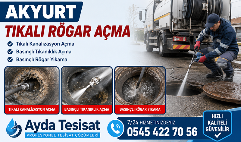 Akyurt Tıkalı Rögar Açma